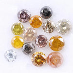 14 Pcs Round Cut Diamond Lot Mix Colored Diamond Lot Loose Natural Diamond Use For Jewerly