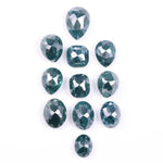 5.98 carat blue diamond lot – 11 pcs pear, cushion, and oval cut natural salt and pepper loose blue diamonds for customized jewelry – Jay Amar Gems