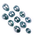 5.98 carat blue diamond lot – 11 pcs pear, cushion, and oval cut natural salt and pepper loose blue diamonds for customized jewelry – Jay Amar Gems