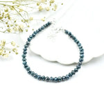Blue diamond beads with natural diamond engagement rings and luxury custom fine jewelry designs