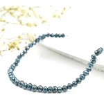 Blue diamond beads with natural diamond engagement rings and luxury custom fine jewelry designs