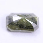 1.54 Ct natural radiant cut diamond with green diamond band, green diamond wedding ring, radiant diamond band, light green engagement ring, and green lab diamond.