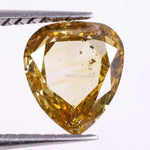 1 Ct Pear Cut Yellow Lab Grown Diamond Fancy CVD Loose Diamond for Custom Fine Jewelry