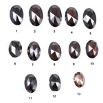 0.68 To 1.39 Ct Black Brown Colored Diamond Oval Shaped Diamond Natural Lot CVD Rose Cut Diamond Use For Custom Jewerly.