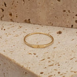 white gold initial ring with engraved letter minimalist thin band personalized jewelry