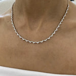 14.66 Ct moissanite round diamond white tennis necklace sparkling luxury jewelry elegant bridal style