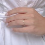 Custom dainty gold letter ring signet design personalized jewelry for women everyday