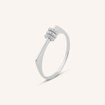 dainty pavé diamond ring in white gold lab grown diamonds elegant everyday jewelry