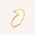 Minimalist 14K gold diamond sunburst signet ring elegant fine jewelry for women