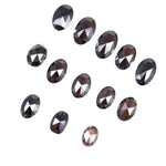 0.68 To 1.39 Ct Black Brown Colored Diamond Oval Shaped Diamond Natural Lot CVD Rose Cut Diamond Use For Custom Jewerly.