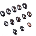 0.68 To 1.39 Ct Black Brown Colored Diamond Oval Shaped Diamond Natural Lot CVD Rose Cut Diamond Use For Custom Jewerly.
