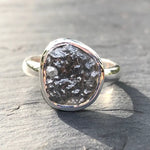 5.60 Ct blue rough diamond ring with raw luxury jewelry styling raw natural brilliance