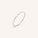 white gold initial ring with engraved letter minimalist thin band personalized jewelry