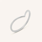 Thin V ring minimalist chevron gold ring dainty stacking ring elegant simple jewelry for everyday wear