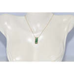 0.60 CT lab created green gemstone pendant with elegant design and sparkling green stone, fine jewelry necklace for women