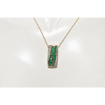 0.60 CT lab created green gemstone pendant with elegant design and sparkling green stone, fine jewelry necklace for women
