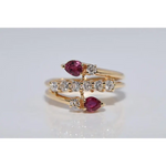 legant lab created gemstone ring with garnet red stone and sparkling diamond setting