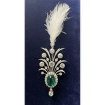 3.94 Ct Peacook Brooch White Gold Plated Diamond Brooch Round & Oval Cut Diamond Use For Women Engagement Brooch Lab Created Diamond