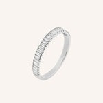0.60 Ct lab grown diamond ring with channel setting in solid gold minimalist elegant band design
