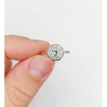0.65 Ct rose cut oval lab created diamond ring in classic bridal design elegant sustainable engagement jewelr