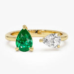 0.66 Ct MOI lab created round diamond ring, 18K gold, sophisticated everyday luxury jewelry.