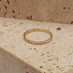Classic 14K gold signet ring diamond sunburst design minimal timeless jewelry