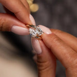 2.10 Ct TOI lab grown oval diamond ring in gold, high brilliance, perfect engagement jewelry.