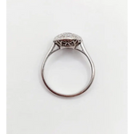 0.65 Ct rose cut oval lab created diamond ring in classic bridal design elegant sustainable engagement jewelr