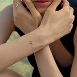 Gold tennis bracelet featuring brilliant lab grown diamond tennis bracelet stones