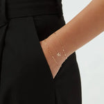 Gold tennis bracelet featuring brilliant lab grown diamond tennis bracelet stones