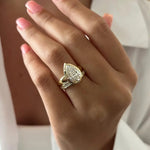 Elegant 3 carat pear cut diamond ideal for engagement ring centerpiece