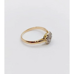 elegant 14K gold ring with 0.90 Ct lab created diamond solitaire engagement ring