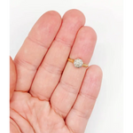elegant 14K gold ring with 0.90 Ct lab created diamond solitaire engagement ring
