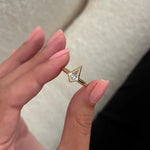 1 carat kite cut lab grown diamond with sharp angles and contemporary geometric shape