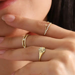 Lab grown diamond signet ring in gold minimalist design elegant everyday fine jewelry