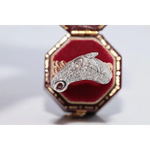 Unique lab created gemstone ring with topaz center stone and white diamond details
