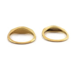 Personalized gold letter ring minimal signet design dainty jewelry for women fashion