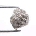 natural uncut diamond crystal with raw diamond ring appearance grey rough diamond