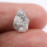 Natural gray diamond ring featuring salt and pepper inclusions and minimalist design