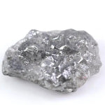 Vintage style gray diamond ring in white gold with brilliant cut diamond