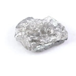 Vintage style gray diamond ring in white gold with brilliant cut diamond