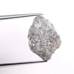Gray diamond engagement ring with faceted lab grown gray diamond in modern setting