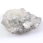 Natural gray diamond ring featuring salt and pepper inclusions and minimalist design