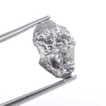 Vintage style gray diamond ring in white gold with brilliant cut diamond