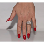 Exquisite lab grown diamond jewelry set with matching earrings necklace and ring