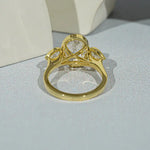2 stone engagement ring with romantic dual diamond luxury setting