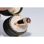 Modern lab created gemstone ring with aquamarine center and brilliant white diamonds