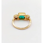stunning radiant cut lab grown diamond ring 2.15 carat with white accent stones bridal jewelry