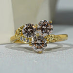 Wedding band vs engagement ring comparison with elegant diamond jewelry