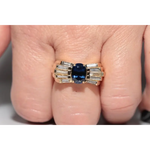 Designer lab created gemstone diamond ring with pink center stone and sparkling white diamonds